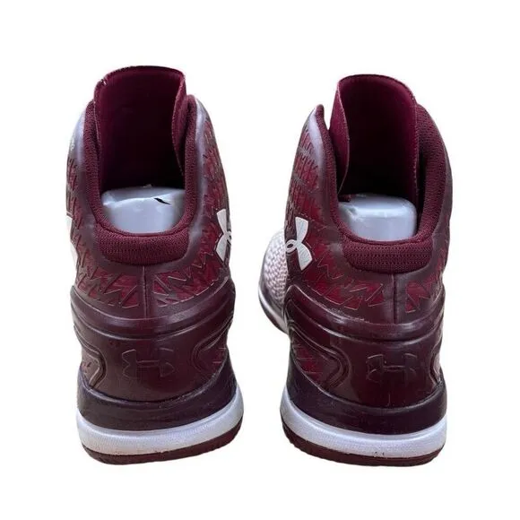 Under Armour Clutchfit Drive 3 Red Burgundy Basketball Athletic Shoes Size 8