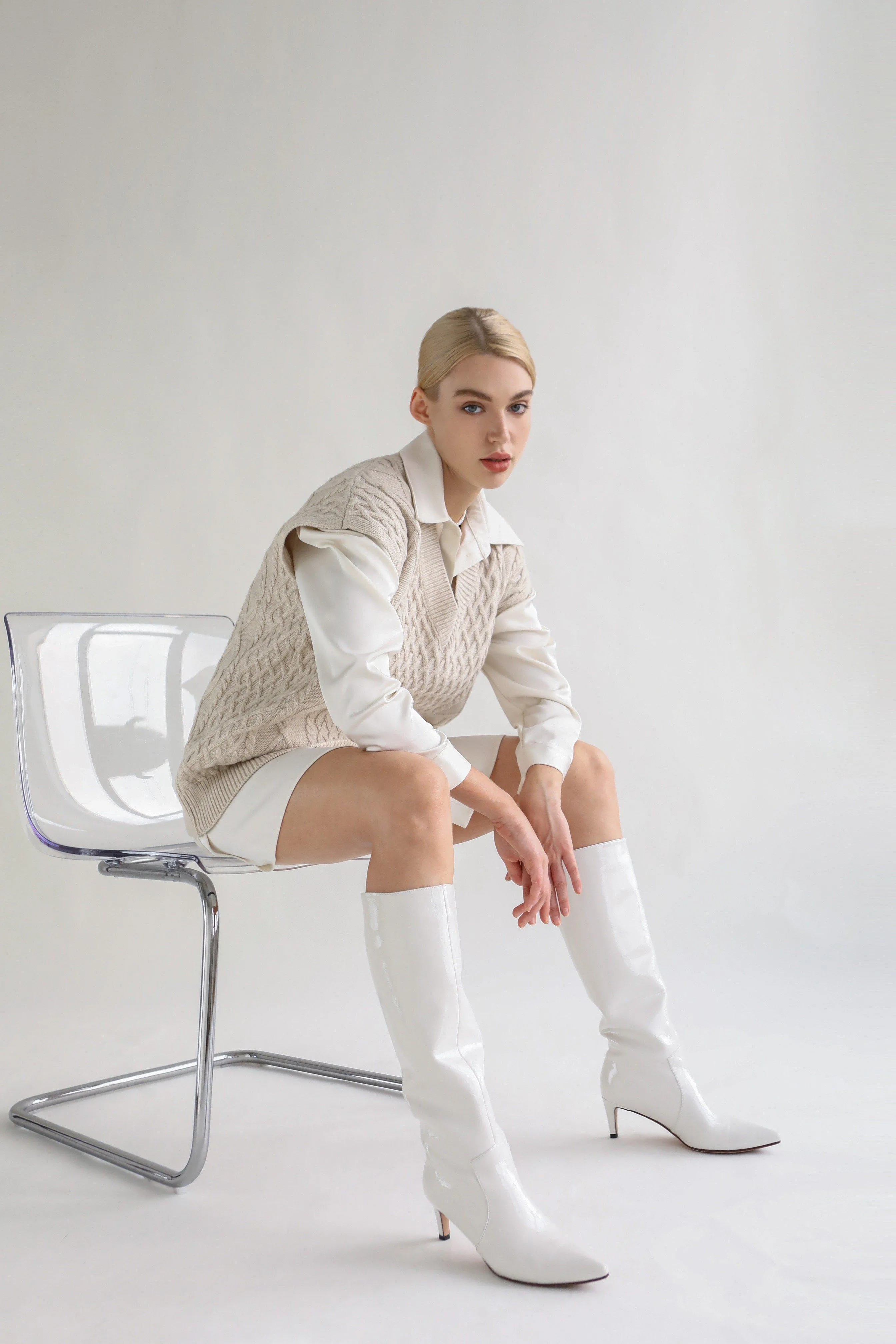 Vanessa Patent Leather Knee Boots