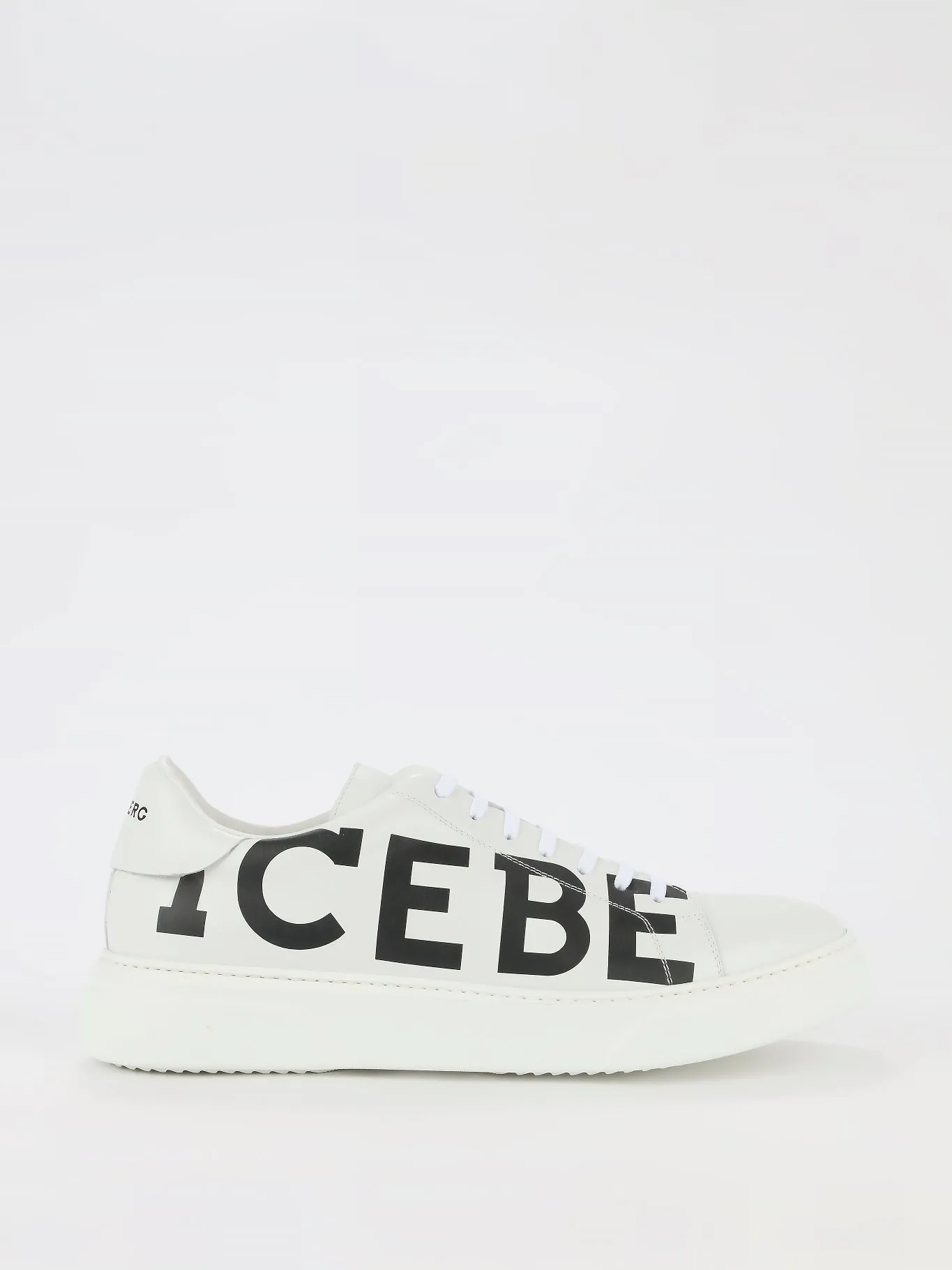 White Logo Leather Trainers