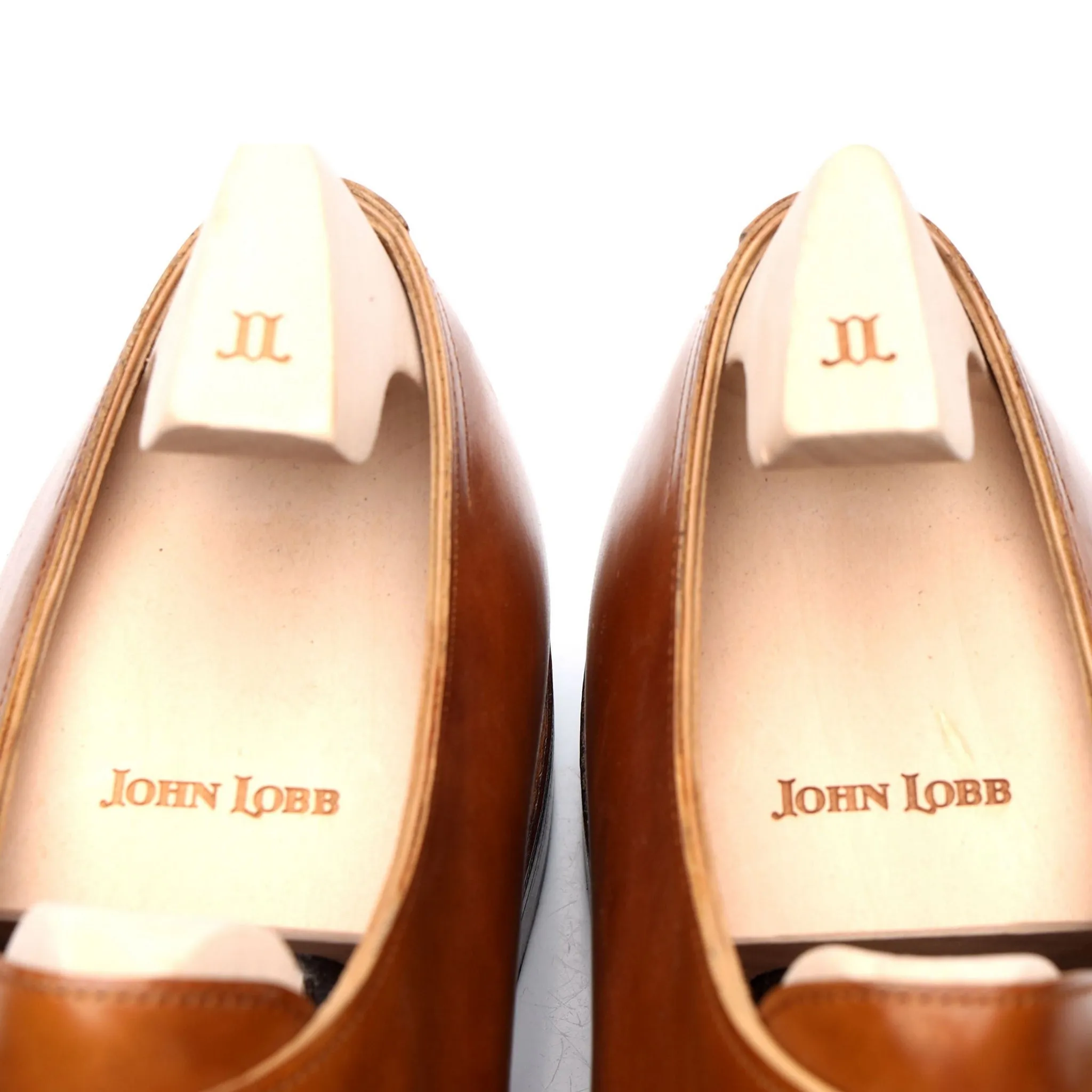 'William II' Tan Brown Museum Leather Double Monk Strap UK 10.5 E