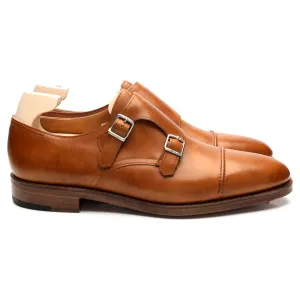 'William II' Tan Brown Museum Leather Double Monk Strap UK 10.5 E