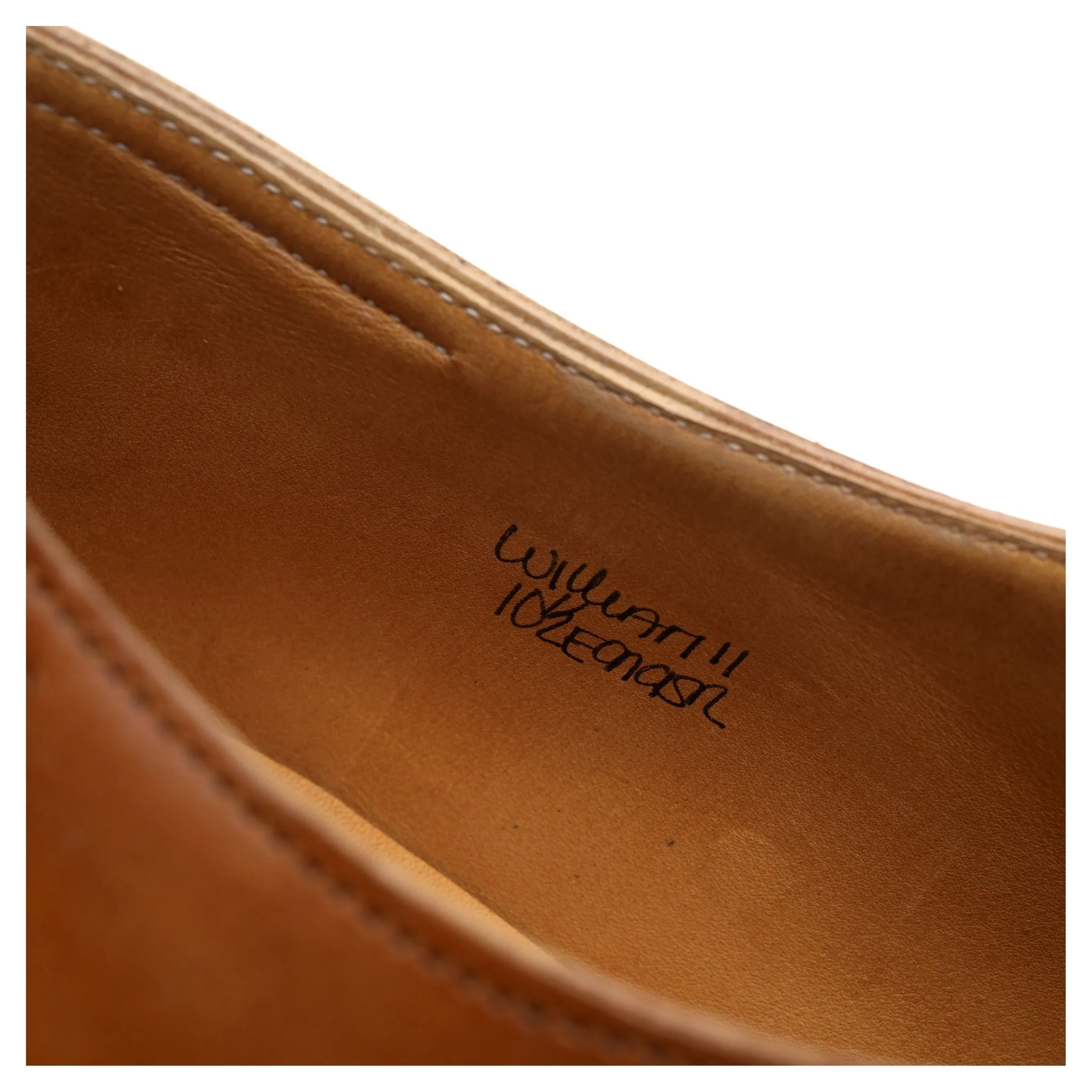 'William II' Tan Brown Museum Leather Double Monk Strap UK 10.5 E