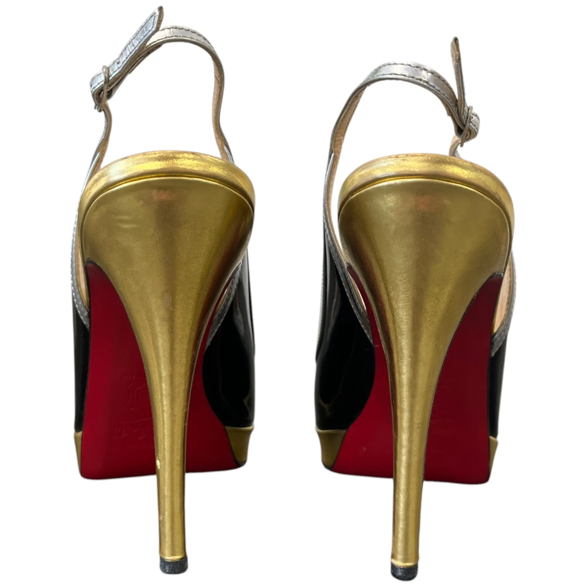 Women's Fox Trot Slingback Heels Black Size EU 38 / UK 5