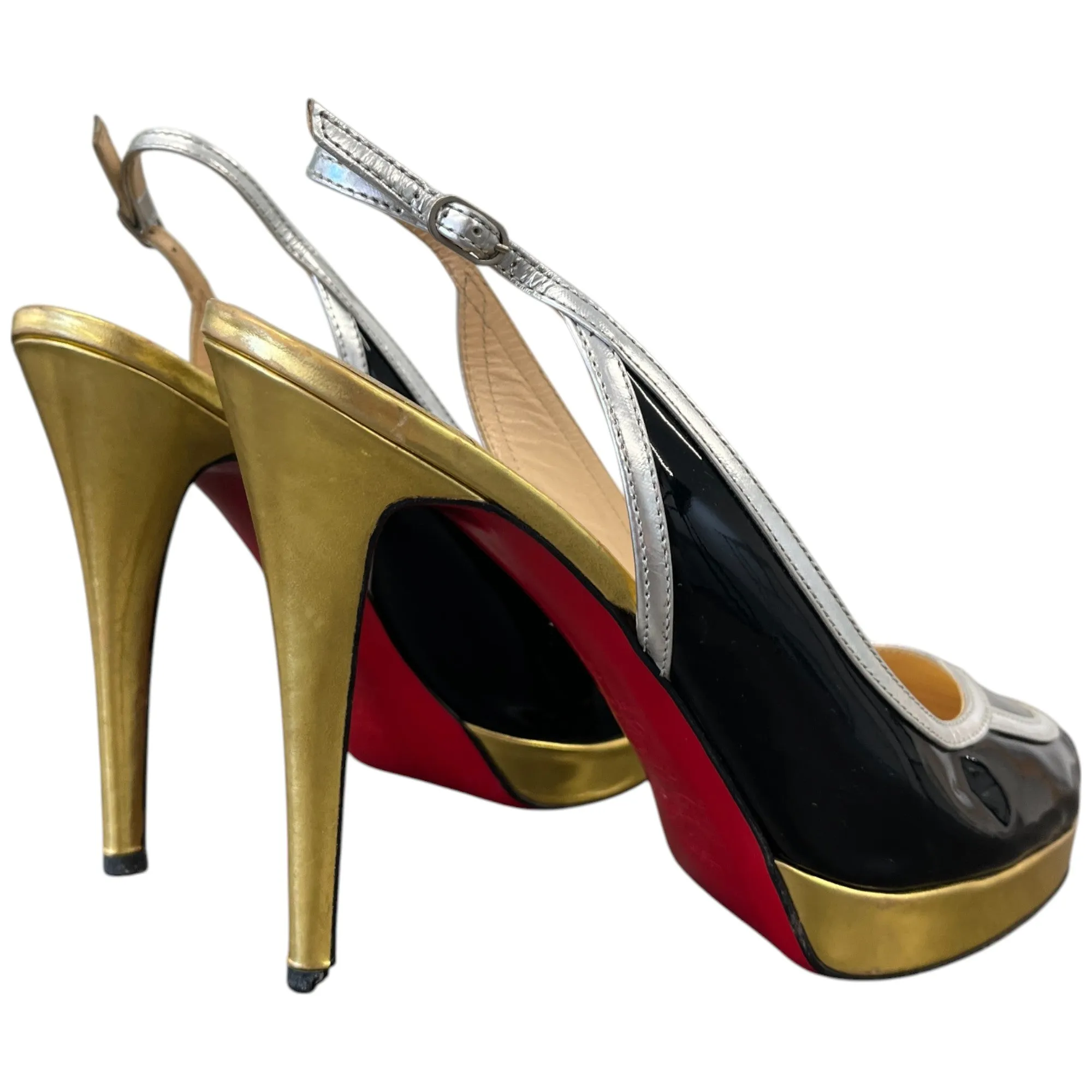 Women's Fox Trot Slingback Heels Black Size EU 38 / UK 5
