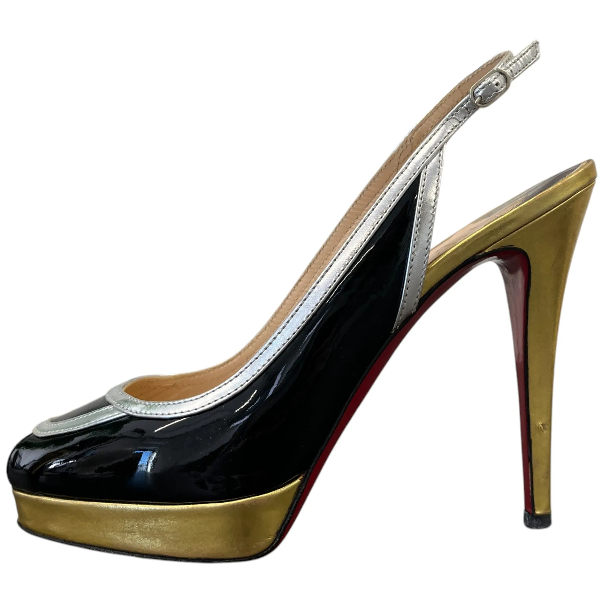 Women's Fox Trot Slingback Heels Black Size EU 38 / UK 5