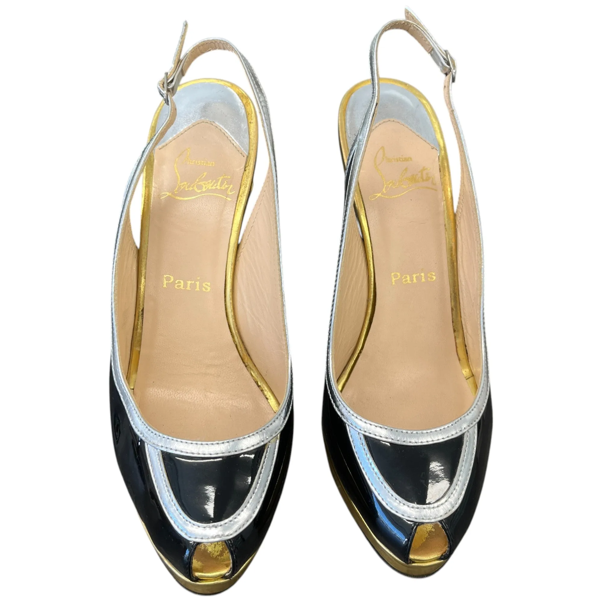 Women's Fox Trot Slingback Heels Black Size EU 38 / UK 5