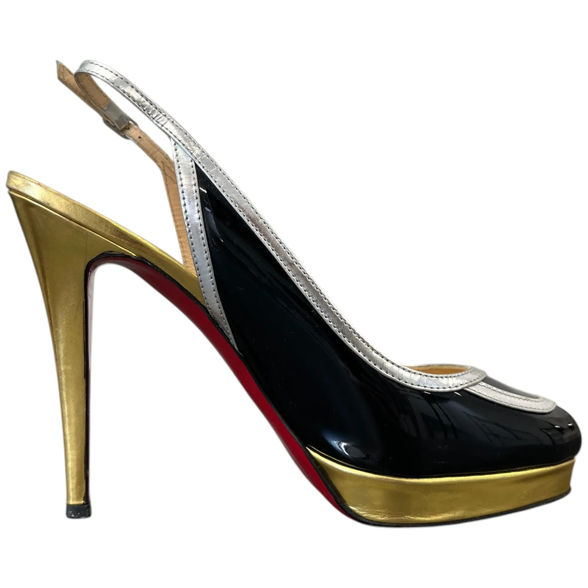 Women's Fox Trot Slingback Heels Black Size EU 38 / UK 5