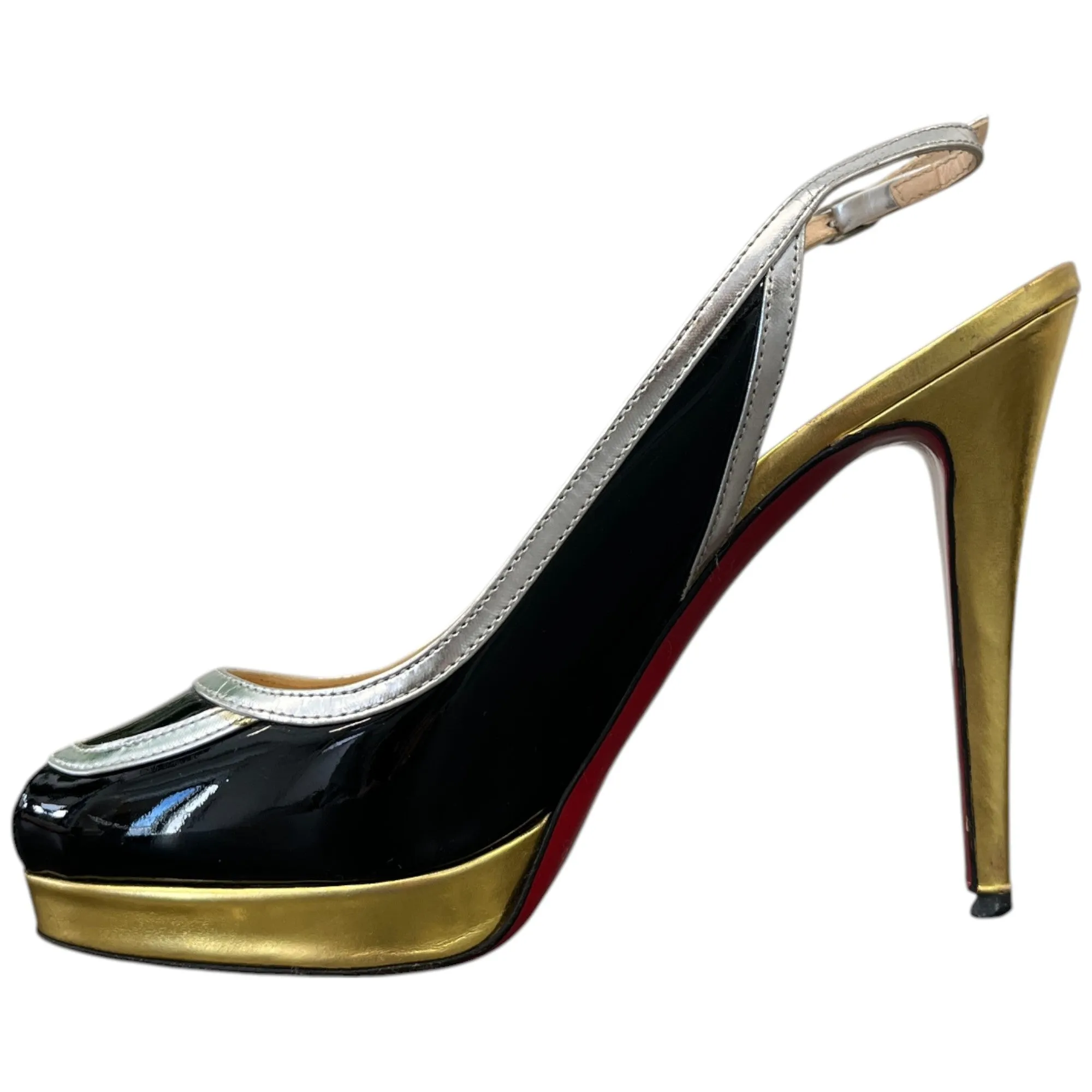 Women's Fox Trot Slingback Heels Black Size EU 38 / UK 5