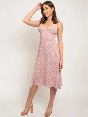 WOMEN'S MIDI POLKA DOTS DRESS