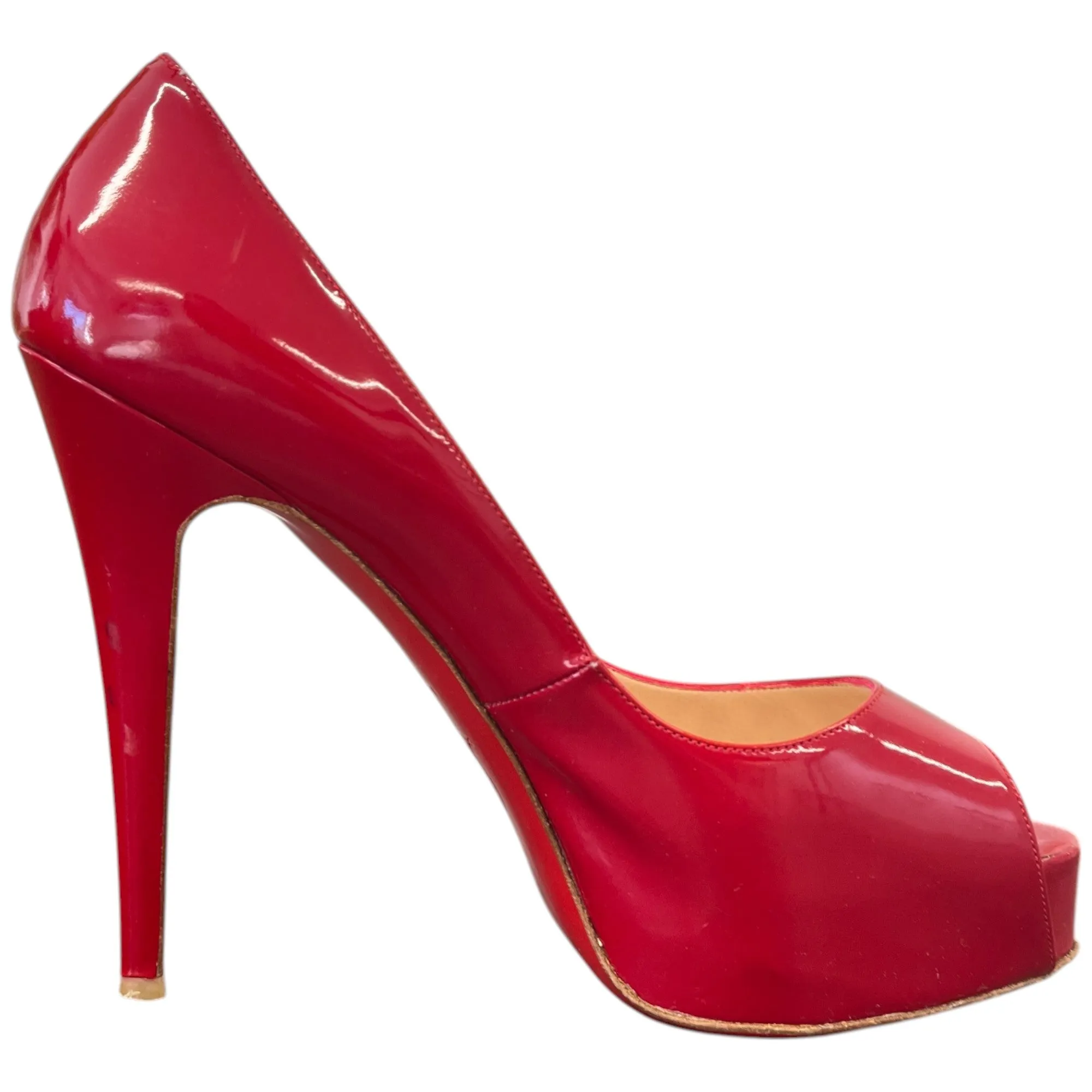 Women's Peep Toe Platform Heels Red Size EU 38 / UK 5