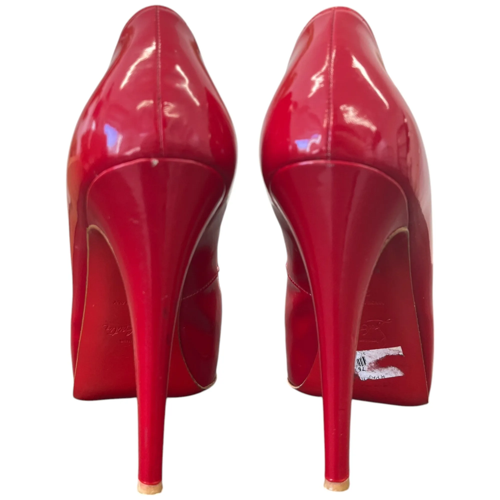 Women's Peep Toe Platform Heels Red Size EU 38 / UK 5