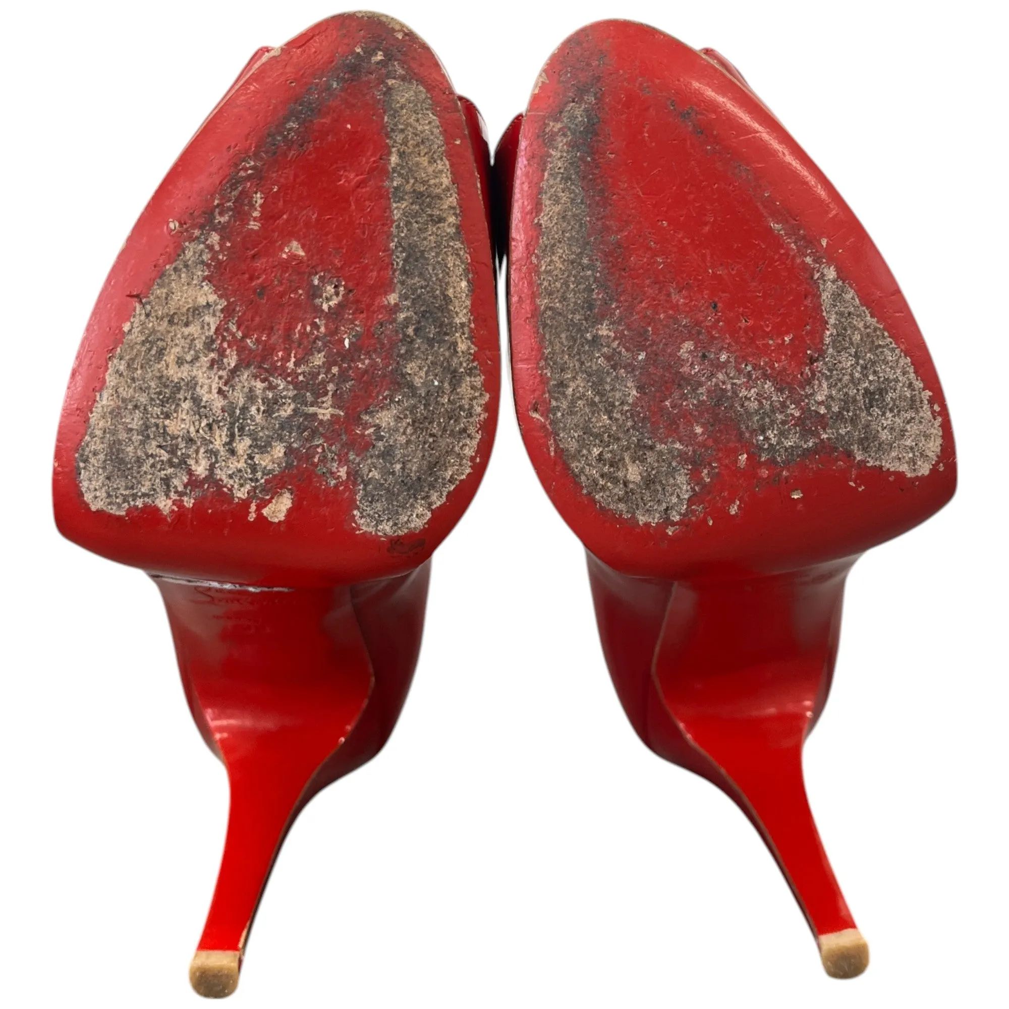 Women's Peep Toe Platform Heels Red Size EU 38 / UK 5