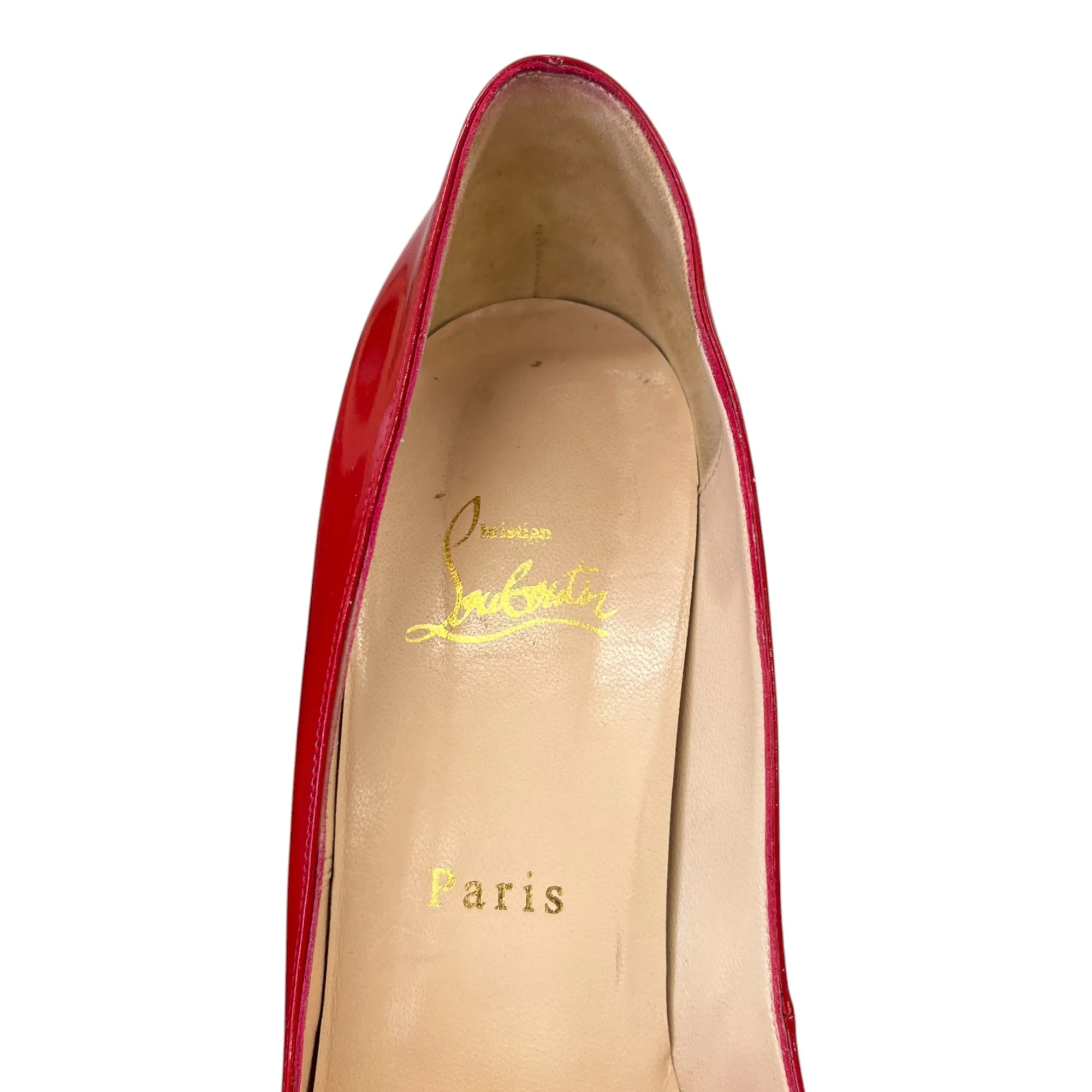 Women's Peep Toe Platform Heels Red Size EU 38 / UK 5