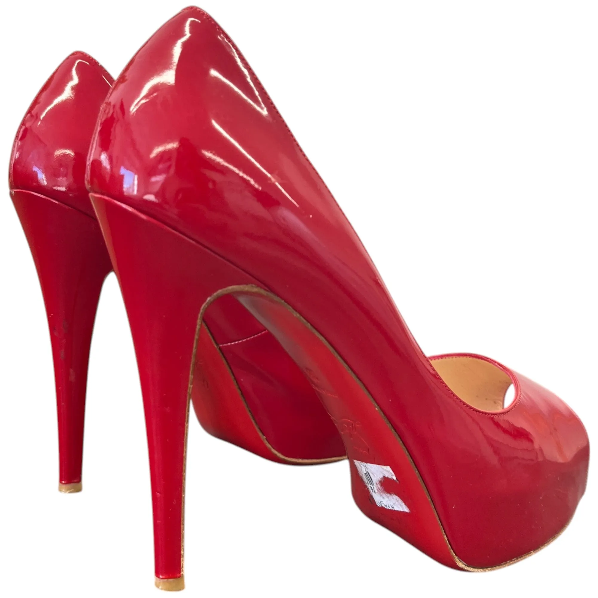Women's Peep Toe Platform Heels Red Size EU 38 / UK 5