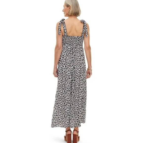 Women's Smocked Tie Strap Neutral PoppyMidi Dress - DVF for Target new